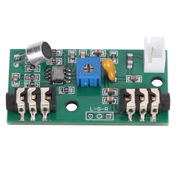 Mikrofon Board Forstærker Modul Lydsignal Forstærkning Justerbar Gain DC 2.6V til 10V