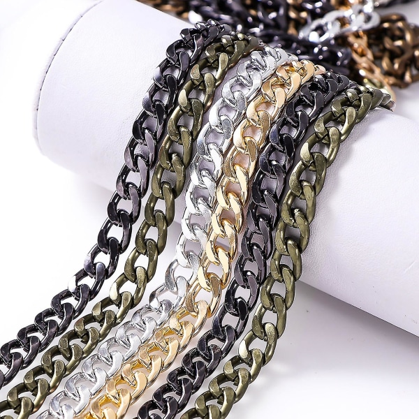 Handbag Chain Double Buckles Fashionable Widely Applied Shoulder Bags Straps Replacement For Women Light-Golden