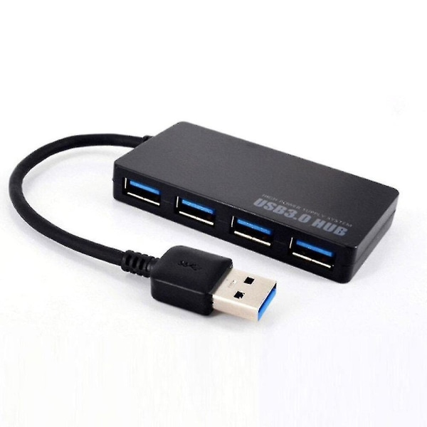 Hhcx-black Ultra-thin 4-port Usb 3.0 Hub High Speed Indicator Light Usb Hub For Multi-device Computer