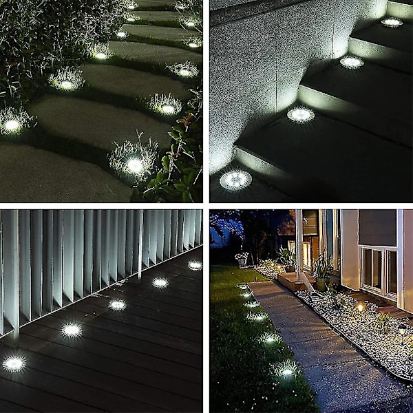 4 st Solar Garden Lights Led färgskiftande golv