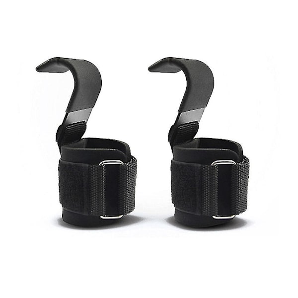 2 st Styrklyftskrokar Hand-stång Handledsremmar Gym Fitness Krok Viktrem Pull-ups Power Lifting Handskar för styrketräning