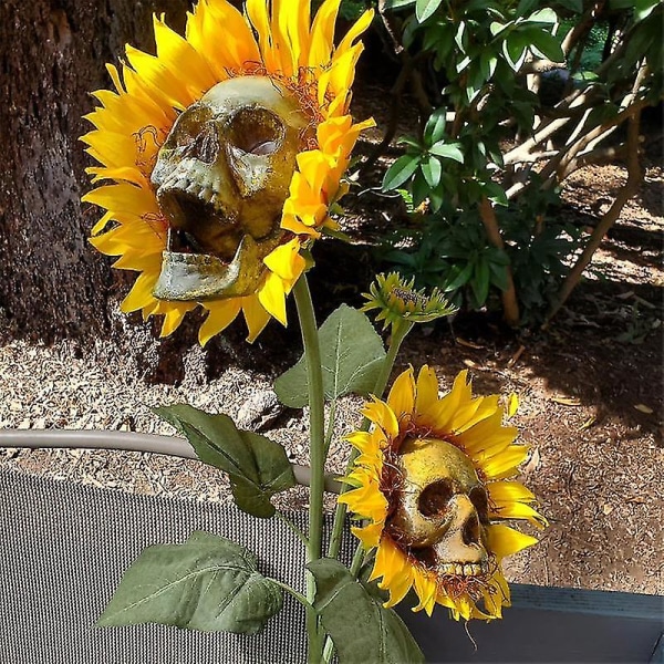 Creative Sunflower Skull Tekokukkakoristelu Huijauskoristelu Auringonkukka