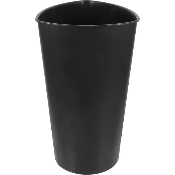 Robuste plastbaljer ideelle til kontor- og altanblomster Sort Black 33x19cm