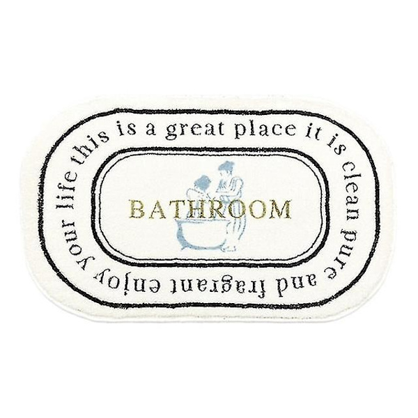 Halkfri badmatta Inredningsstil Dörrmatta Absorberande mattor Entrémattor Balkong Veranda Mattor Vardagsrum Badrum Tapis style2 Bath Mat L60xW40cm