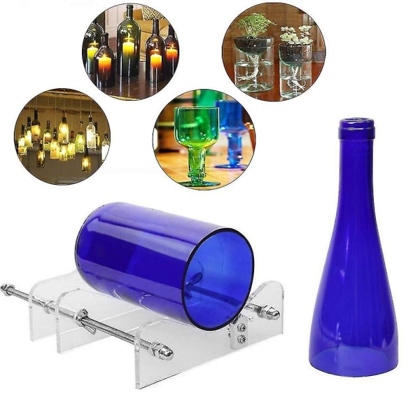 Glass gjør-det-selv-kutterverktøy Akryl Profesjonell for flaskerulling skjæring Glass-kutterverktøy Maskin Vinøl Skrutrekker Transparent red