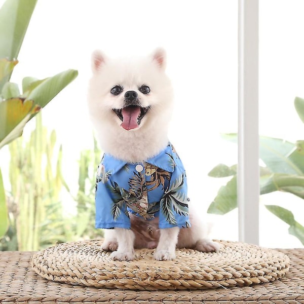 Small And Medium Dogs Beach Pineapple Shirt Hawaii Pet Dog Cat Golden Retriever Spring And Summer Four Seasons Clothing Supplies XL