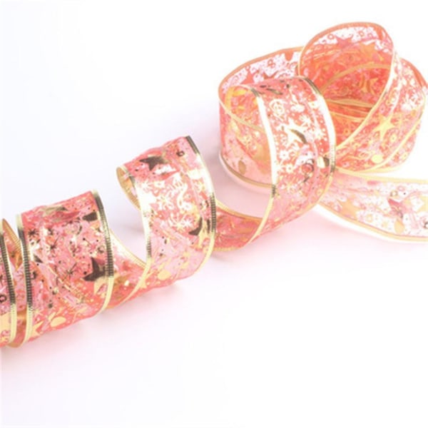 Julgransprydnader Double Ribbon Fairy Lights Med Led Festdekoration 50 Led 5m RED