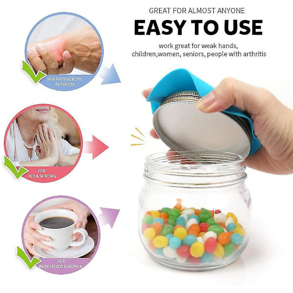 8 Pieces Rubber Jar Gripper Pads Multi-purpose Bottle Lid Openers