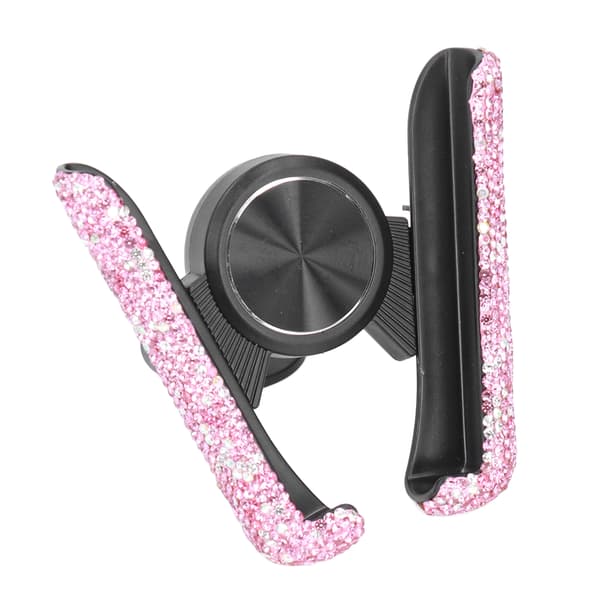 Bling Biltelefonhållare Justerbar Universal Fordonsfäste Rosa för Kvinnor Flickor