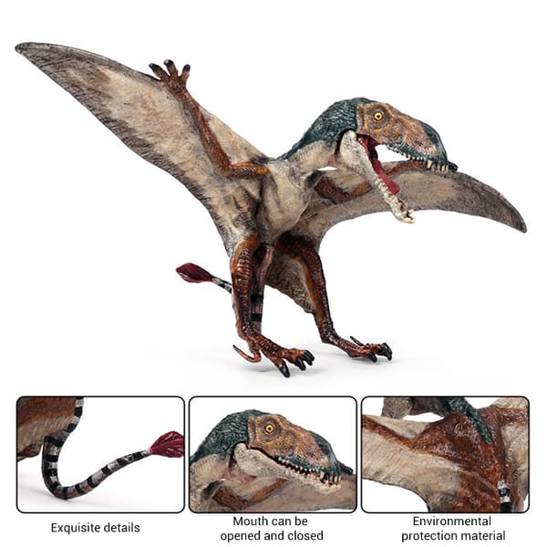 Pterodactyl Dinosaur PVC Toimintahahmolelu, avoin suu, eläinmalli