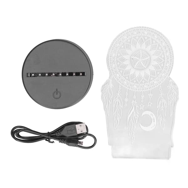 3D Drømmefanger Natlampe Akryl Farverig Touch Hjemmeindretning Lampe Børn