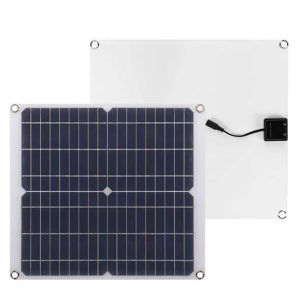 Dobbelt USB-port bærbar solpanellader Solpaneloplader med klemme til udendørs camping