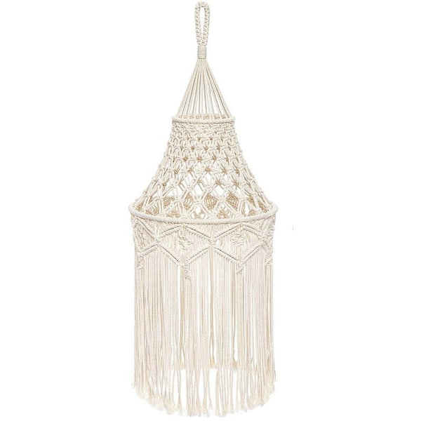Stickad lampskärm Monterande takskärm, Boho pendellampa, (glödlampor ingår ej)
