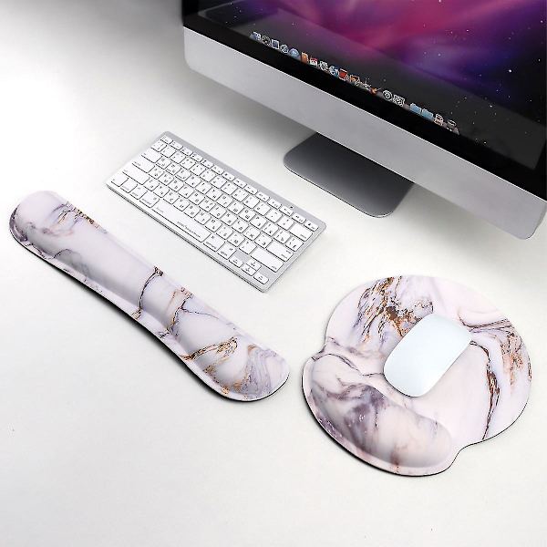 Musmatta Handledsdyna Kudde Memory Foam Musmatta Gummi Tangentbordsdyna Handledsstöd 2-delat set G