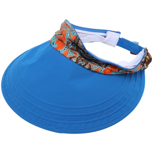 Dame utendørs solbeskyttende hatt Collovable Visir Cap Skjerf Blå