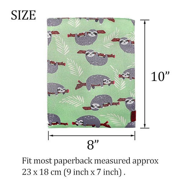 Book Sleeve Sloth Book Cover Medium Book Sleeves Teen Gift (medium)