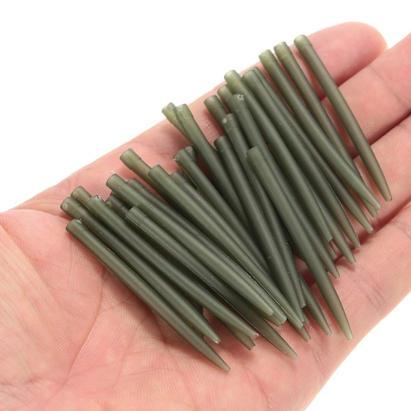 30 stk. 54 mm Anti-Tangle gummislanger for karpefiskekroker og grovfiskeutstyr