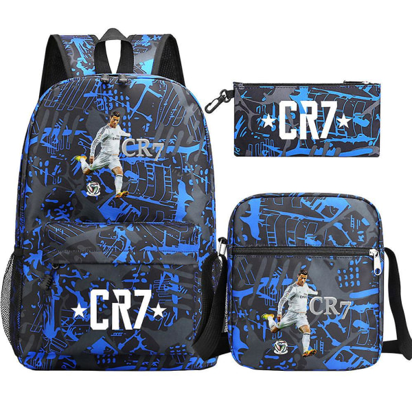 ny stil Fotboll Ronaldo Cr7 Set FlickorPojkar Skolväskor Rese Laptop Ryggsäck Dam Ryggsäckar Axelväskor & Case Hög kvalitet Y 8
