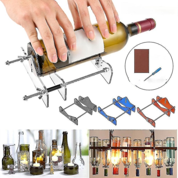 Glasskärverktyg Professionell glasflaska Vinflaska Rullande skärverktyg Glas gör-det-själv-skärverktyg Black