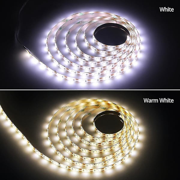 Dc 5v Lampe Usb Motion Led Baggrundsbelysning Led Tv Køkken Led Strip Håndfejning vinker Tændt Sluk Sensor Lys Diode Lys Vandtæt Warm White 5m