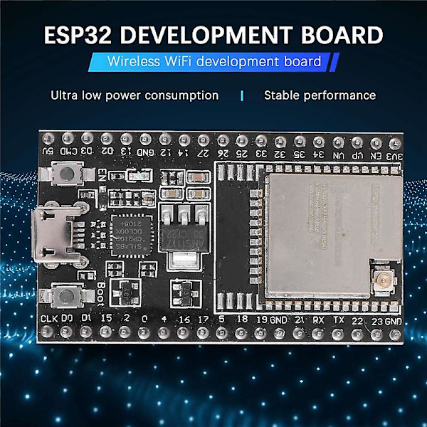 1st Esp32-devkitc Core Board Esp32 Development Board Esp32-wroom-32u Trådlös Wifi Development Boa Black