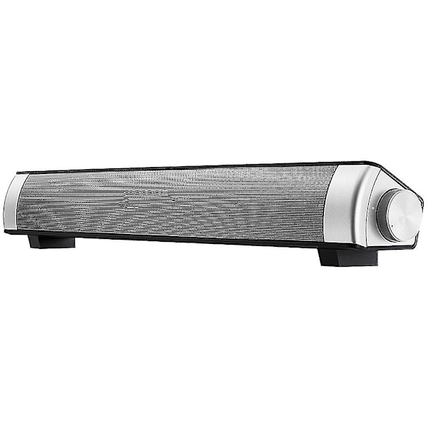 Datorhögtalare, Computer Sound Bar, Stereo USB driven Mini Soundbar-högtalare Silver gray