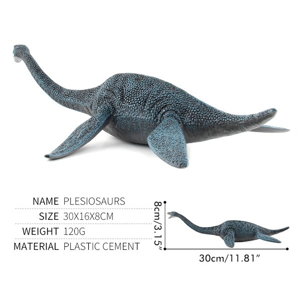 Plesiosaurie Dinosaurie Leksak Plastmodell Simulerad Barnpresent