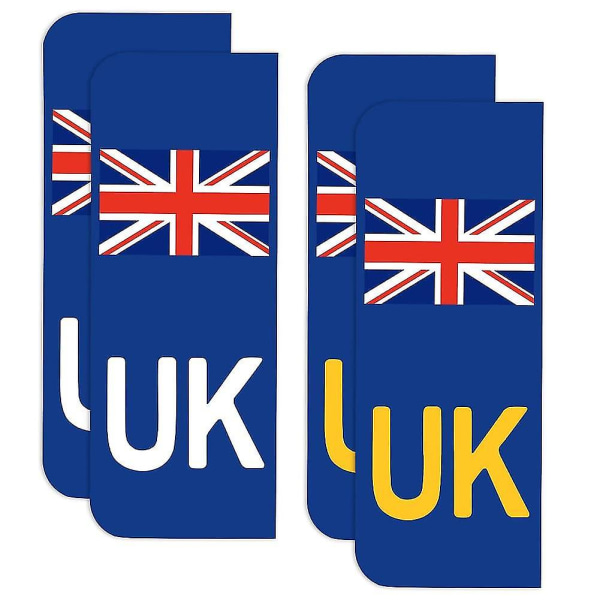 20 selvklæbende britiske bilnummerpladeklistermærker, britiske vinylbilklistermærker, til europæiske veje, udskift Gb-klistermærker