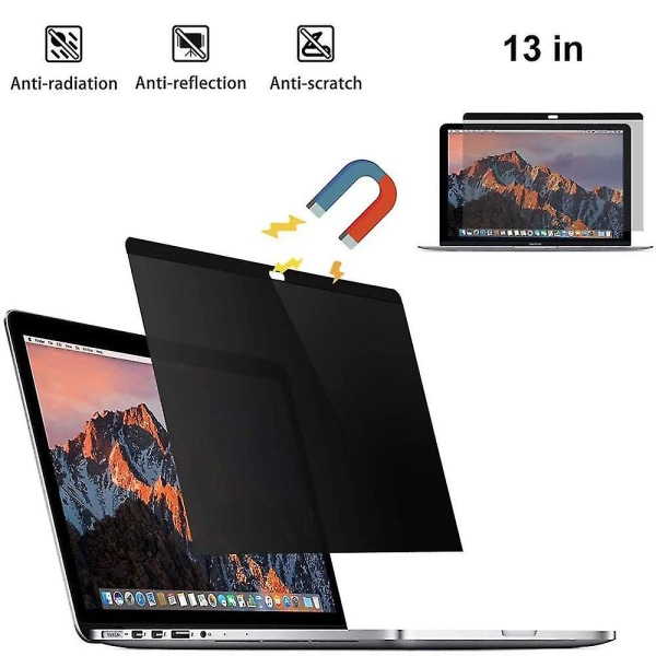 Kompatibel med Macbook Pro Retina 13/15 tommer, magnetisk personvernskjerm