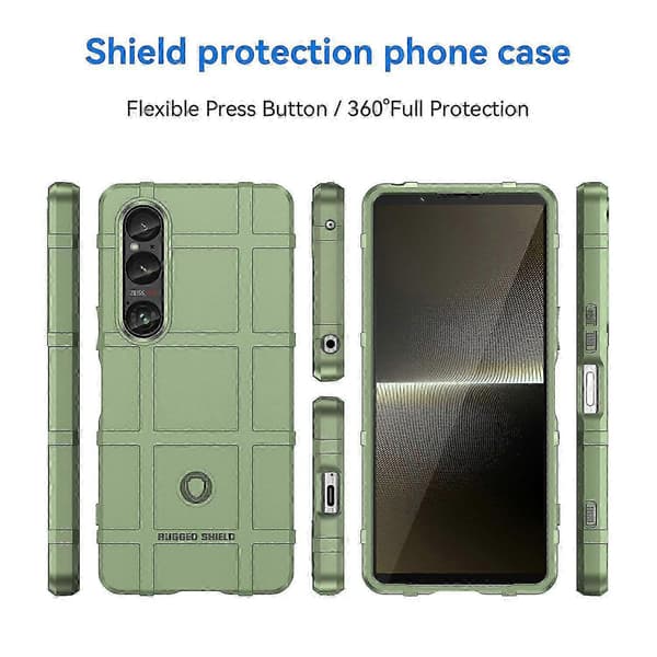 2025 Heltäckande Stötsäkert TPU Mobilskal G Green For Sony Xperia 1 VI