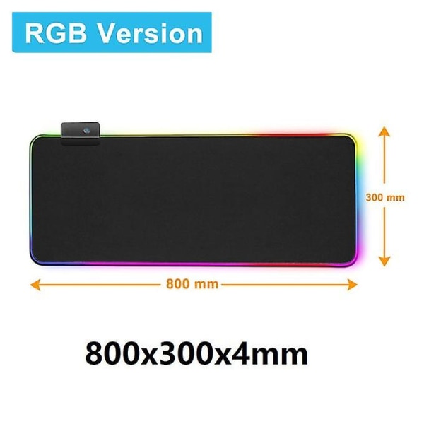 Rgb Led Large Extended Computer Keyboard Game Musemåtter 800x300x4mm