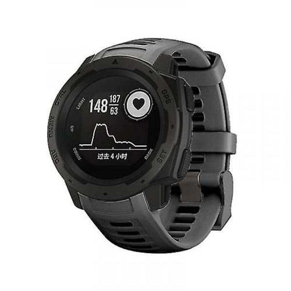 22 mm Sportsklokke Silikonbånd Armbåndsrem for Garmin Instinct