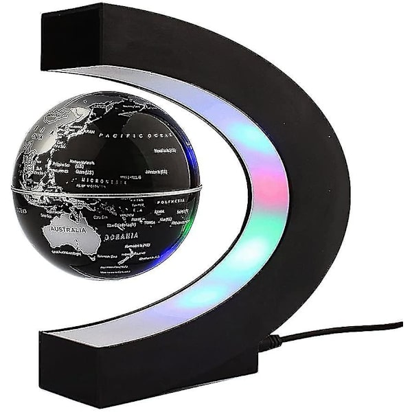 Flytende Globe Med Led Lys C Form Magnetisk Floating Globe Verdenskartdekorasjon