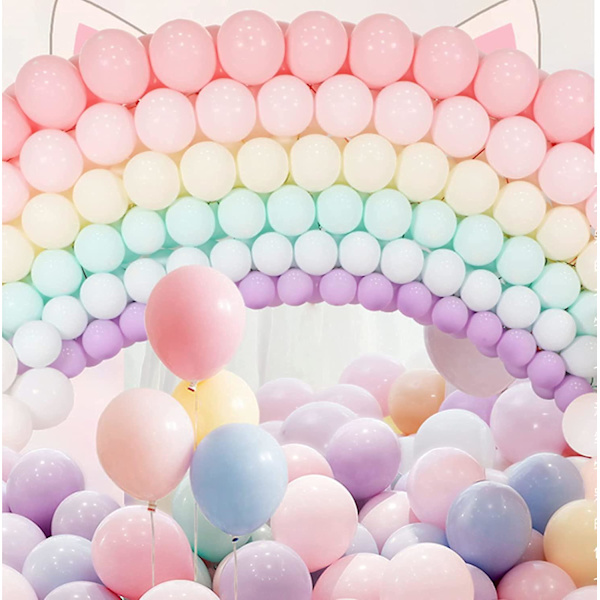 100 st 10 tum Macaron Pastellballong för födelsedagsfest Bröllopsdekoration Multicolor