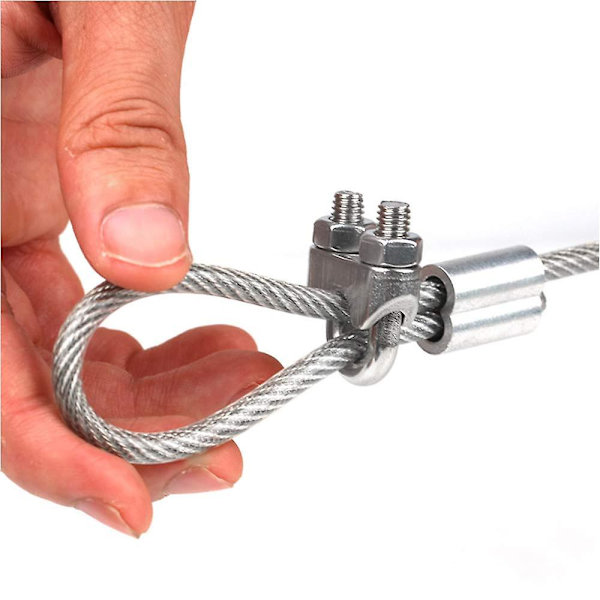 M6 Kabelbånd U Stigbøylebolt Kabelklemme 304 Rustfritt stål Kabelklemme Sadel Wire Tau klips5 stk