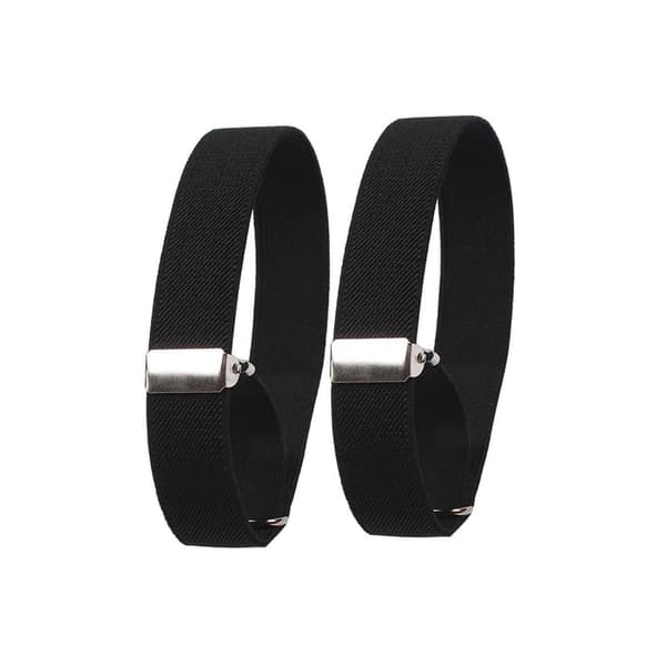 【BQ】1/2/3/5 2 stk. Mode herreskjorte ærmeholder elastisk Sort 2x32cm 5Sæt 5Set Black 2x32cm