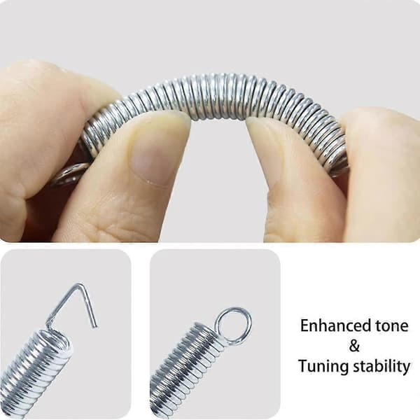 2-pack elgitarr tremolo fjäderklo-kit, tremolostallfjäderersättning, för ST-stil låsande tremolosystem Silver