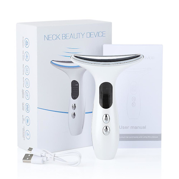 Mikrostrøm Face Neck Beauty Device Led Photon Firming Rejuvenation Massager