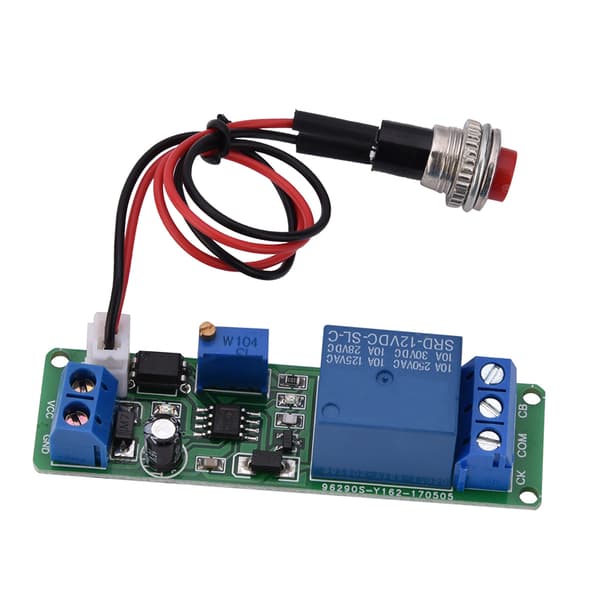 DC 12V Justerbar Timer Fördröjning Stäng AV Modul Timing Relä Tidbrytare 1~10sek