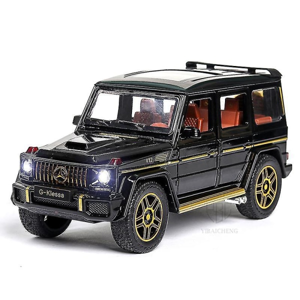 Hhcx-1/24 G63 Alloy Car Models Diecasts Vehicles Toy 6 Door Opened G-class Simulation Off-road Vehicle With Light Sound Pull Back Toy White No Box