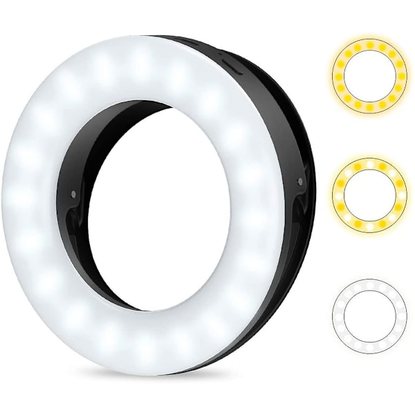 Selfie Light Led Ring Light Selfie Smartphone Auxiliary Light Mobiltelefon Light Black