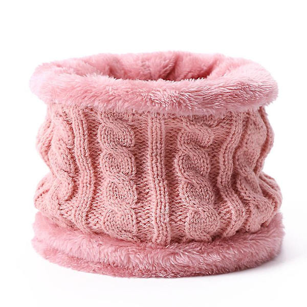 Småbørn Uldtørklæde Vinter Twisted Cashmere strikket tørklæde Pink Dark Pink