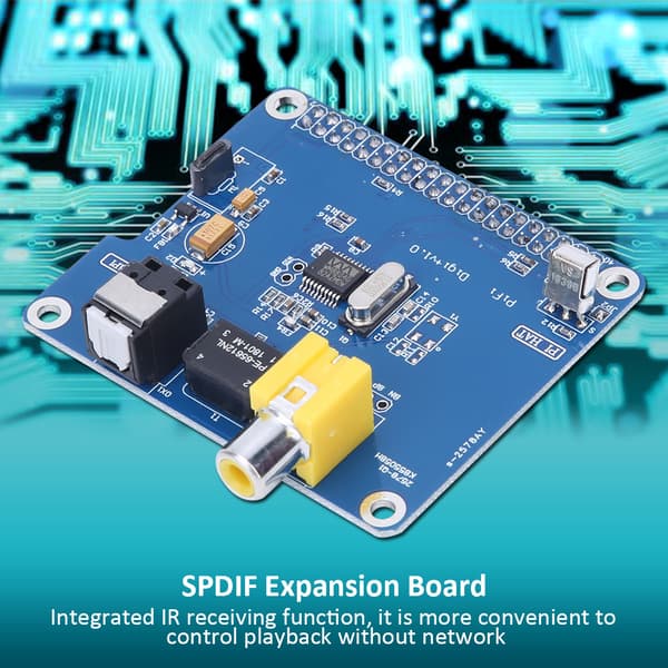 Til Raspberry Pi 3/2B HIFI DiGi Digitalt Lydkort I2S SPDIF Udvidelseskort Fiber Optisk Modul