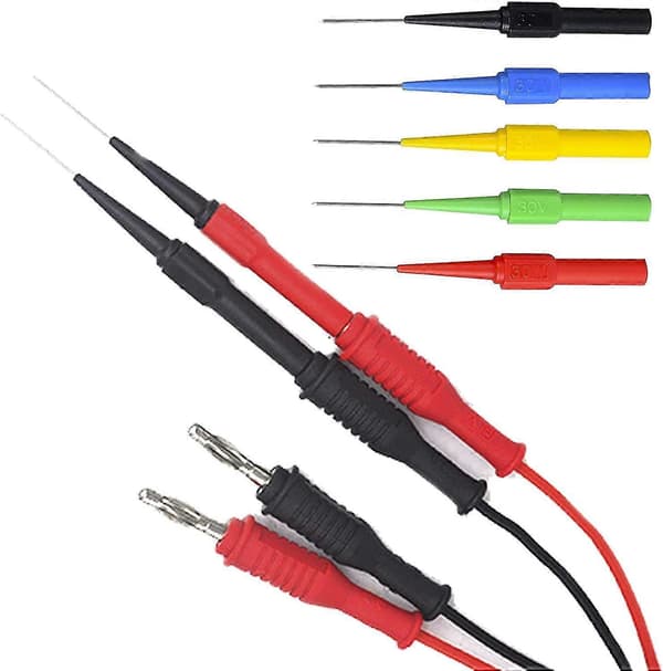 15 st bakprobstift, multimeterprobstift, testledningsbakprob, bakprob för bilreparationer och laboratorietestning av elektriska multimeter (r