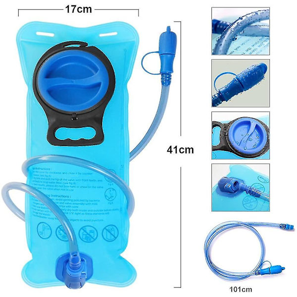 Hydrationspose med vandlomme (2l reservoir) 6l letvægts løberygsæk