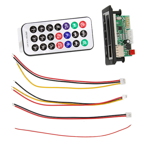 Bluetooth Decoder Board Håndfri Support USB Hukommelseskort FM Radio MP3 WMA Dekodningsmodul til Bil 12V
