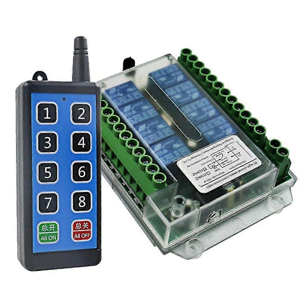 【BQ】8-channel Wireless RF Remote Control Switch DC 9-72V Remote Control Wireless Remote Motor Control Switch As Shown