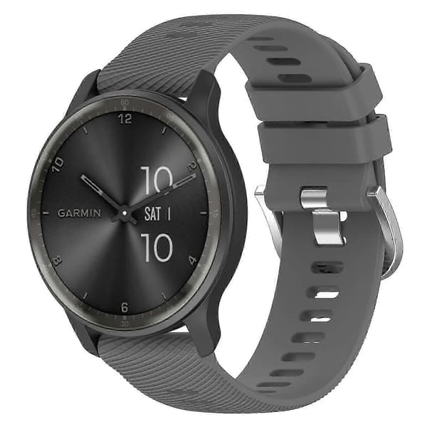 Garmin Venu SQ Silikone Erstatningsrem med Quick Release & 12 Farver Dark Grey