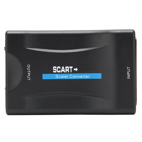 SCART til HighDefinition Multimedia Interface Konverter 1080p 20p Output til Audio Video (Sort)