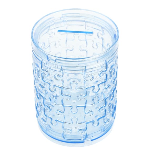 3D Kristallpussel DIY Byggklossar Transparent Spargris Sticksåg